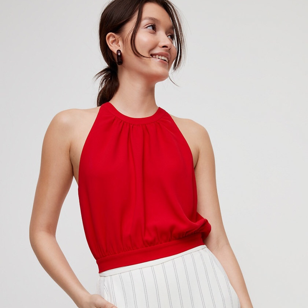 Aritzia Wilfred Patrice Blouse - Cropped Halter